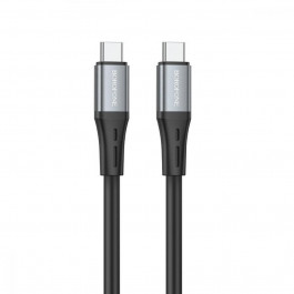 Borofone BX88 Solid 60W silicone charging data cable for Type-C to Type-C Black (BX88CCB)