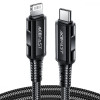 Acefast C4-01 USB Type-C to Lightning Charging Data Cable 1.8m Black (AFC4-01B) - зображення 1