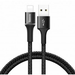 Baseus halo data cable USB For IP 2.4A 1m Black (CALGH-B01)