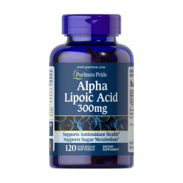 Puritan's Pride Альфа-липоевая кислота, Alpha Lipoic Acid, 300 мг, 120 гелевых капсул (PTP13578)