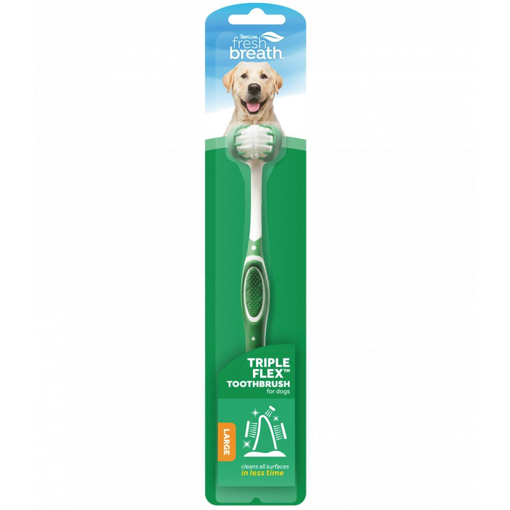 TropiClean Triple Flex Dog Toothbrush TropiClean - Зубная щетка для собак 1 шт./уп. (002166) - зображення 1