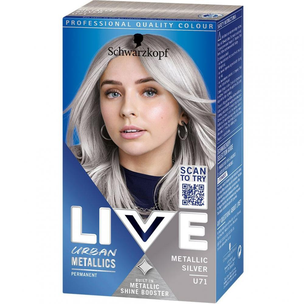 Live Фарба для волосся  UM U71 Срібний металік - зображення 1