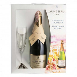 Jaume Serra Ігристе Cava  Brut, GB + 2 glasses 0,75 л (1021000010300)