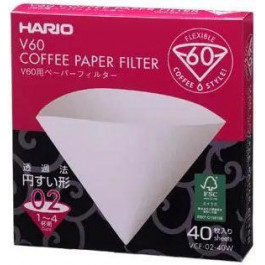 HARIO Паперовий фільтр  для пуровера 03 40 шт Білий (VCF-03-40W)