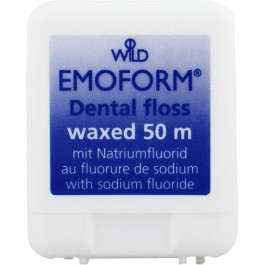 Dr.Wild Зубной флосс  Emoform вощенный c фторидом натрия 50 м (7611841138406) (11.1411)