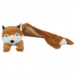 Trixie Іграшка  для собак Лисиця зі звуком та шелестом фольги поліестер помаранчева 50 см (4011905348230)
