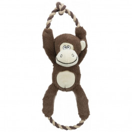 Trixie Іграшка  для собак Мавпа зі звуком поліестер/бавовна коричнева 40 см (4011905347202)