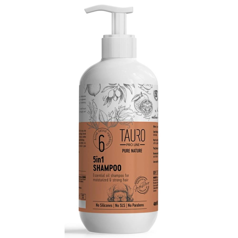 Tauro Pro Line Зволожуючий шампунь для собак та котів  Pure Nature 5in1, 400 ml (TPL63474) - зображення 1