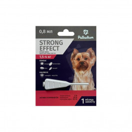 Palladium Strong Effect Dog Протипаразитарні краплі на холку від бліх, кліщів та комарів для собак вагою 1,5-4