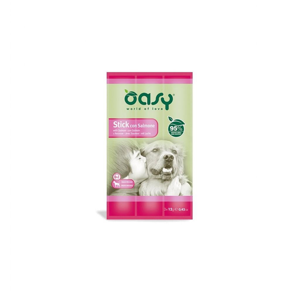 OASY Stick м'ясні палички з лососем 36 г (8054329510247) - зображення 1