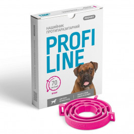 ProVET Нашийник  Profiline для великих порід собак 70 см, фуксія (інсектоакарицид) (PR243099)