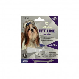 Palladium Капли на холку от блох, клещей и гельминтов Pet Line the One для собак от 4 до 10 кг (4820150205249)
