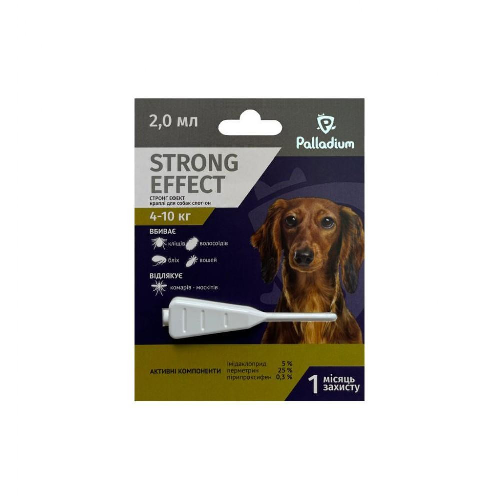 Palladium Strong Effect Dog краплі на холку від бліх, кліщів та комарів для собак 4-10 кг 1 піп 206017 - зображення 1