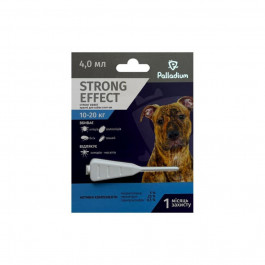 Palladium Strong Effect Dog Протипаразитарні краплі на холку від бліх, кліщів та комарів для собак вагою 10-20