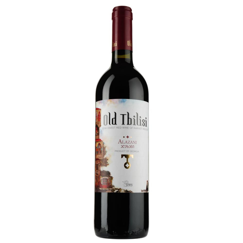 Старый Тбилиси Вино  Алазани красное полусладкое 0.75 л 12% (4860004070173) - зображення 1