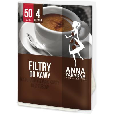 Anna Zaradna Фільтр для кави  №4 50 шт. (5903936019182) - зображення 1