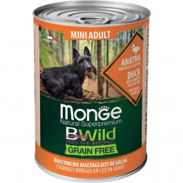 Monge Bwild Grain Free Mini Adult з качки, гарбузом і цукіні 400 г (8009470012638)