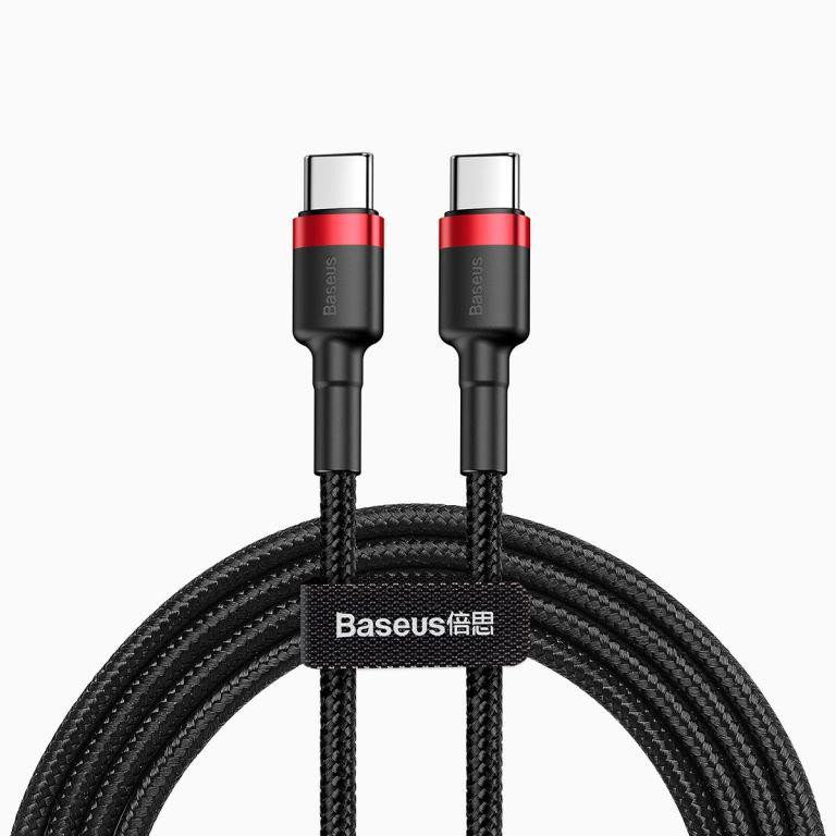 Baseus Cafule Series Type-C PD2.0 60W Flash charge Cable 20V 3A 1m Red black (CATKLF-G91) - зображення 1