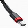 Baseus Cafule Series Type-C PD2.0 60W Flash charge Cable 20V 3A 1m Red black (CATKLF-G91) - зображення 2