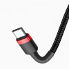 Baseus Cafule Series Type-C PD2.0 60W Flash charge Cable 20V 3A 1m Red black (CATKLF-G91) - зображення 3