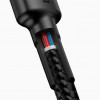 Baseus Cafule Series Type-C PD2.0 60W Flash charge Cable 20V 3A 1m Red black (CATKLF-G91) - зображення 4