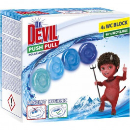 Dr.Devil Гелеві кульки без кошика для унітазу Dr.DevilL WC Push Pull Gel Полярна вода 20 г х 4 шт (8595025835