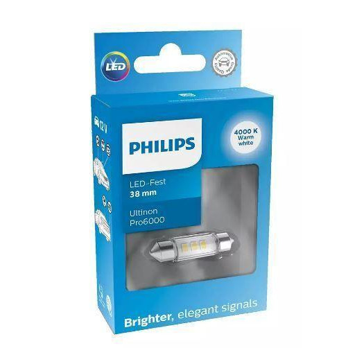 Philips C5W LED White Ultinon Pro6000 12В (11854WU60X1) - зображення 1
