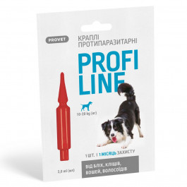ProVET Краплі  Profiline для собак 10-20 кг, 1 піпетка 2,0 мл (інсектоакарицид) (PR243107)