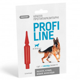 ProVET Краплі  Profiline для собак 20-40 кг, 1 піпетка 3,0 мл (інсектоакарицид) (PR243106)
