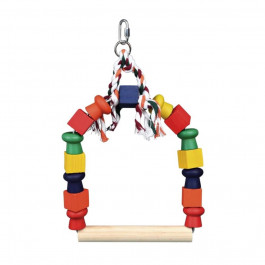 Trixie Аксессуары Качелька для птиц с разноцветными деревянными элементами 5829