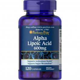 Puritan's Pride Alpha Lipoic Acid 600 mg, 120 капсул
