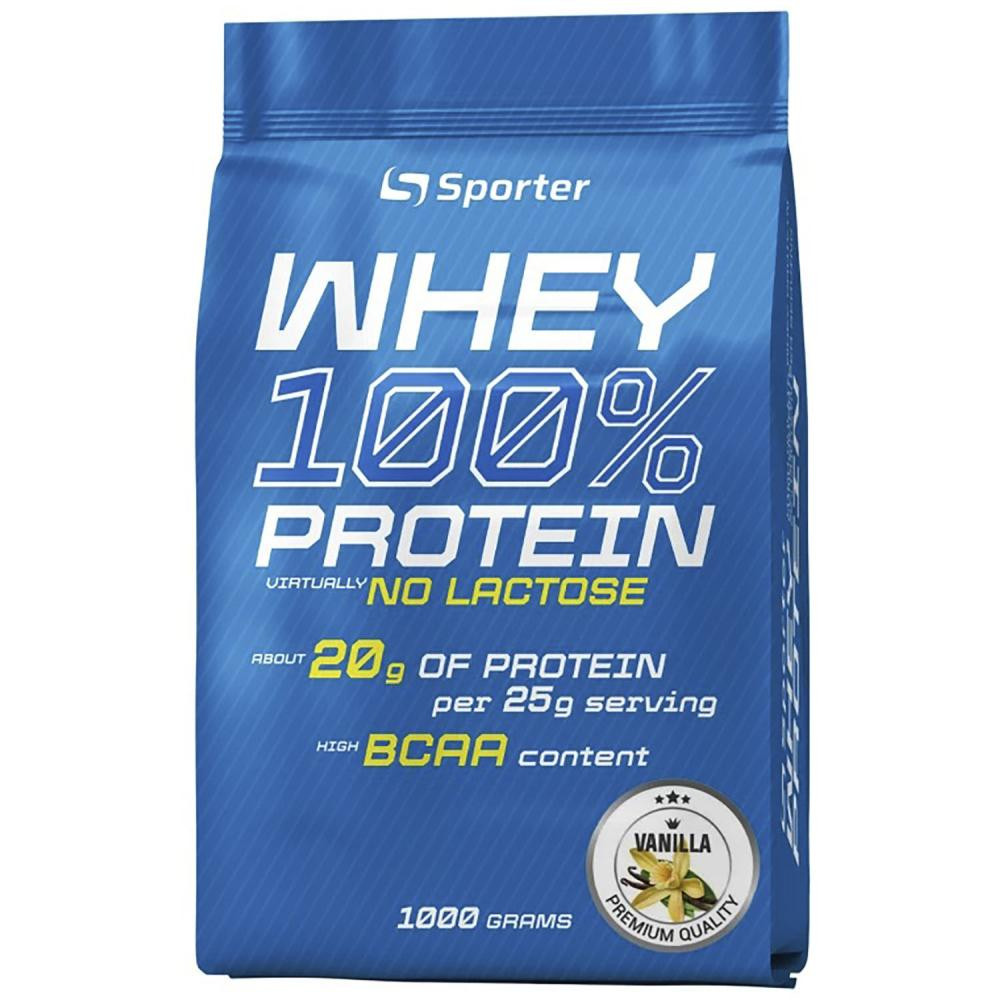 Sporter Whey 100% Protein No Lactose 1000 g /40 servings/ Vanilla - зображення 1
