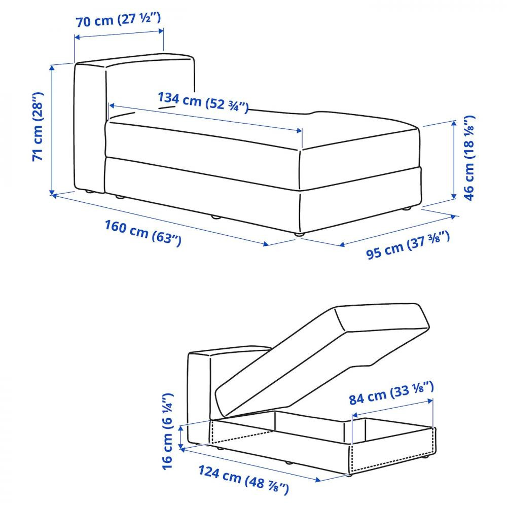 IKEA JATTEBO Модуль для шезлонга правий (494.853.07) - зображення 1