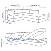 IKEA JATTEBO Модульний 2,5-місний кутовий (394.851.81) - зображення 6