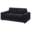 IKEA VIMLE Чохол на диван 2-місний, з широкими підлокітниками/Saxemara чорно-синій (194.005.93) - зображення 1