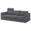 IKEA VIMLE Чохол на 3-х місний диван, з підголівником/Гуннаред середньо сірий (294.241.45) - зображення 1