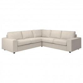 IKEA VIMLE Чохол на кутовий диван 4-місний з широкими підлокітниками/Гуннаред беж (494.242.10)
