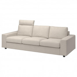 IKEA VIMLE Чохол на 3-місний диван з підголівником і широкими підлокітниками/Гуннаред бежевий (694.250.20