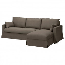 IKEA HYLTARP Чохол на 3-місний диван з шезлонгом правий Gransel сіро-коричневий (105.473.68)