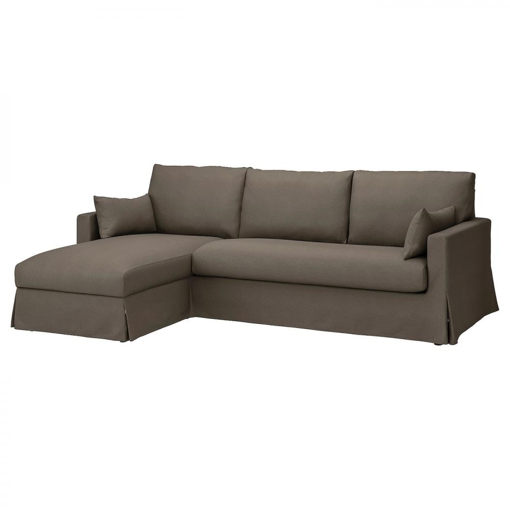 IKEA HYLTARP Чохол на 3-місний диван з шезлонгом лівий Gransel сіро-коричневий (905.482.84) - зображення 1