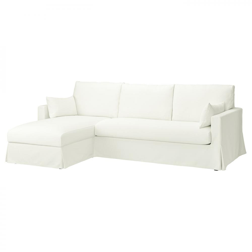 IKEA HYLTARP Чохол на 3-місний диван з шезлонгом лівий Hallarp білий (405.482.67) - зображення 1