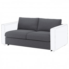 IKEA VIMLE Чохол на 2-місну диванну секцію Гуннаред середньо сірий (204.958.49)