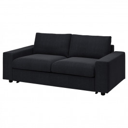 IKEA VIMLE Чохол на 2 людини. розкладний диван, з широкими підлокітниками/Saxemara чорно-синій (694.005.8