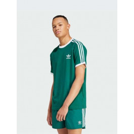 Adidas Футболка бавовняна довга чоловіча  3-Stripes Tee IM9387 S Зелена (4066759541733)
