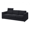 IKEA VIMLE Чохол на 3-х місний диван з підголівником/Saxemara чорно-синій (494.241.54) - зображення 1