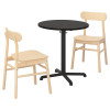 IKEA STENSELE/RONNINGE Стіл та 2 стільці, антрацит/бероза антрацит, 70 см (692.971.26) - зображення 1