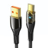 Essager Interstellar Transparent Design Charging Cable USB-A to Type-C 100W 2m Black (EXCT-XJA01-P) - зображення 1