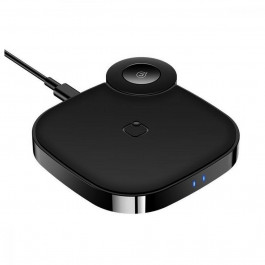 USAMS US-CD89 2in1 Wireless Charger 10W Black (CD89JN01)