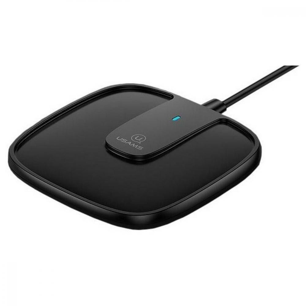 USAMS US-CD153 Ultra-thin Magnetic Fast Wireless Charger With Cable Black (CD153DZ01) - зображення 1