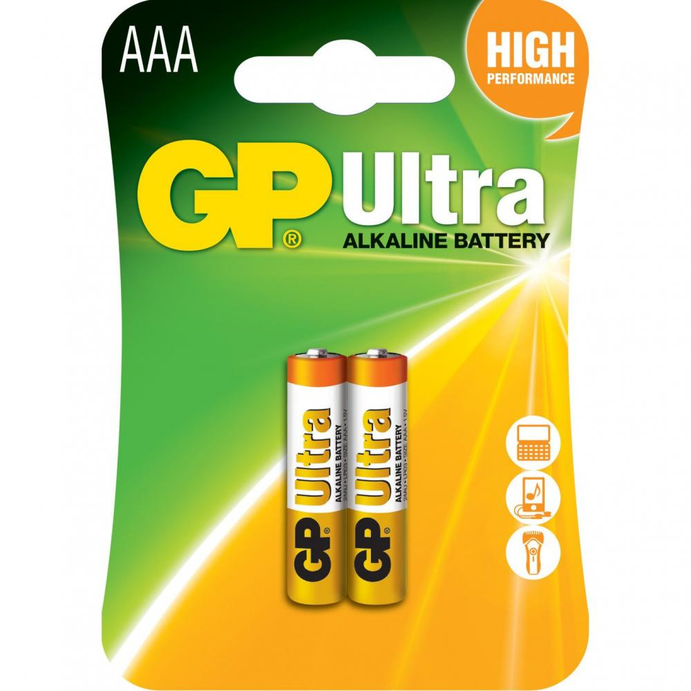 GP Batteries AAA bat Alkaline 2шт Ultra (GP24AU-U2) - зображення 1